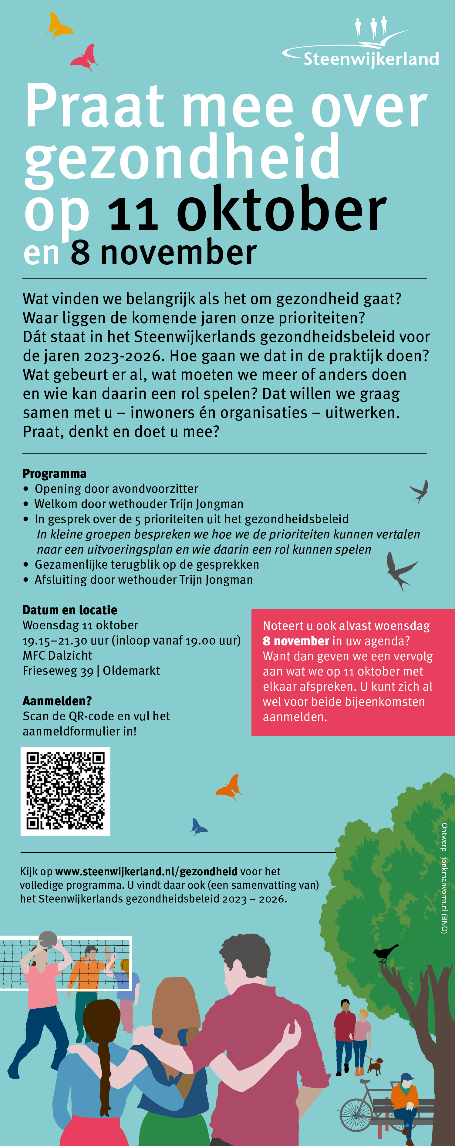 Uitnodiging bijeenkomst over gezondheid - 11 oktober en 8 november