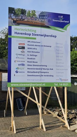 bouwbord aanpak havenkop Steenwijkerdiep